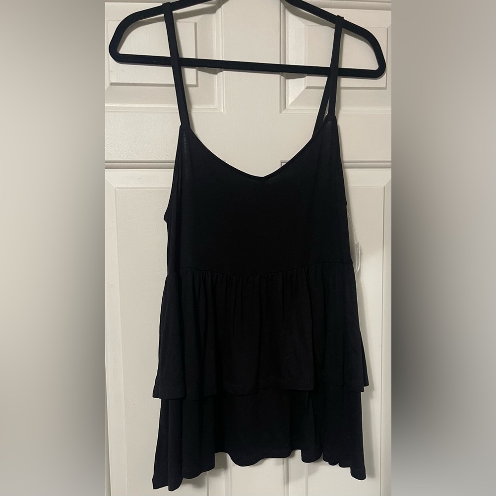 Chic Black Layered Camisole Top